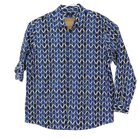 Alfani Mens Hyper Blue Mason Wavelength Long Sleeve Button Down Shirt, XXLarge - Picture 1 of 8